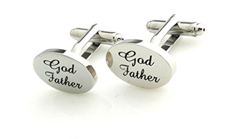 mylifemylove Men's Jewelry Wedding Cufflinks Groom Groomsman Cufflinks Best Man Gift Father of The Bride God Father Cufflinks (God Father)