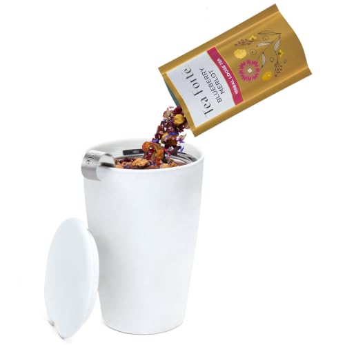 Image of Tea Forte Single Steeps Loose Leaf Tea Sampler Tea Chest, Assorted Variety Tea Box, 28 Single Serve Pouches, Herbal
