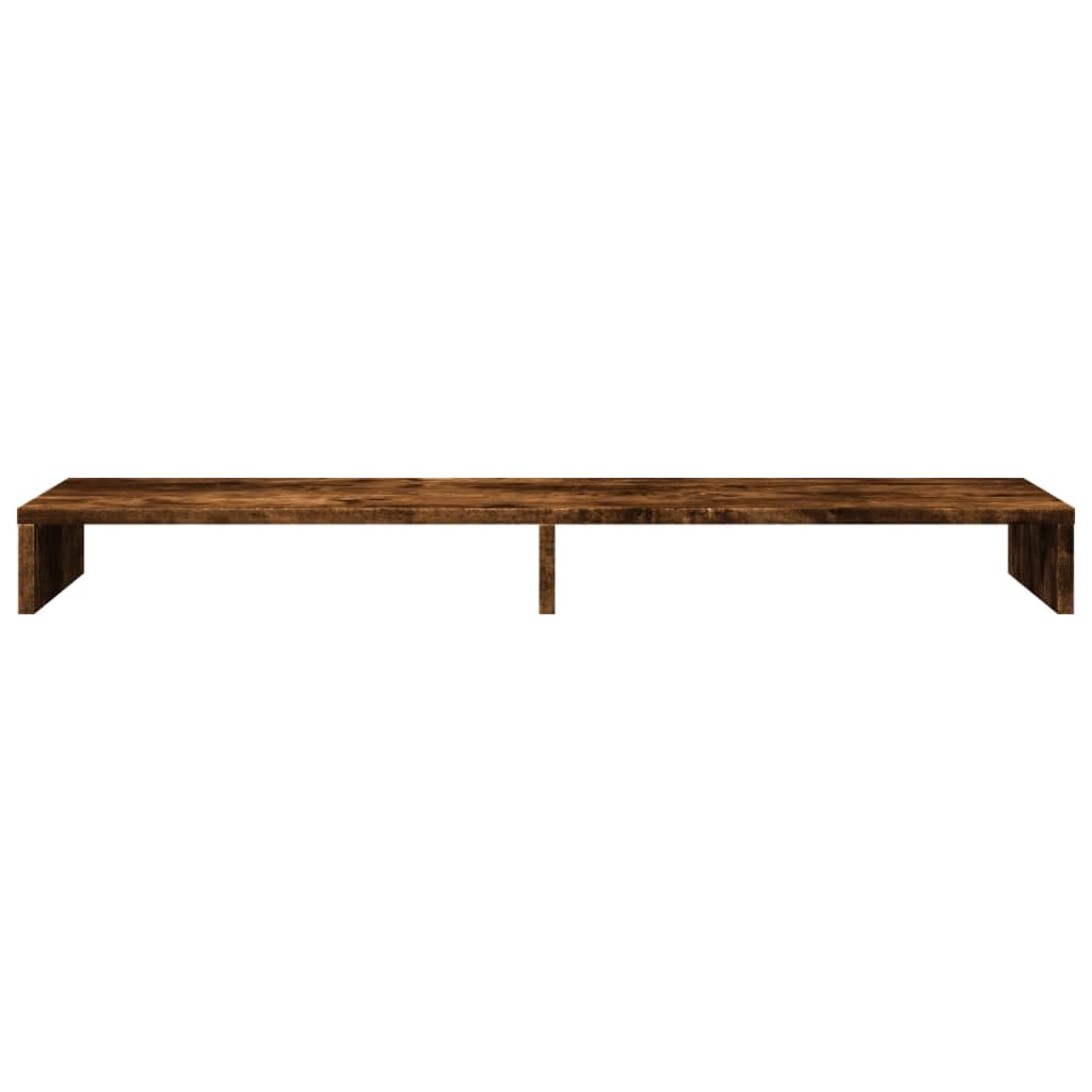vidaXL Supporto per Monitor Rovere Fumo 100x27x10 cm in Truciolato
