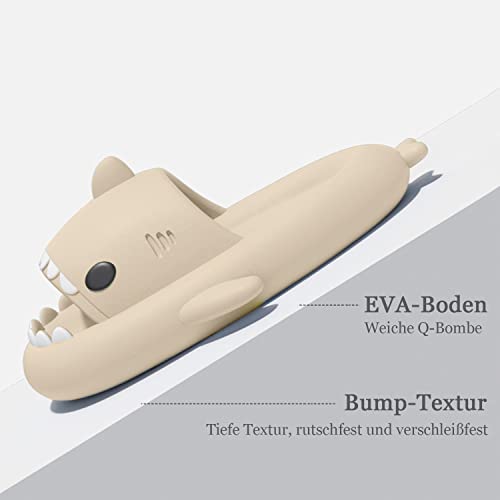 Image of XPKWS Shark Slides for Women and Men Unisex Cloud Slippers Adult Novelty Beach Sandals with Thick Sole