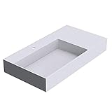Lavabo sobre encimera de diseño Colossum12 Izquierdo| Material: mármol fundido | Mármol fundido en una sola pieza
