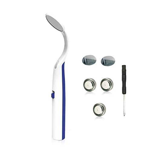 Image of HANNEA Mouth Dental Mirror, Dental Tools for Oral Care Home Professional Inspection Anit-fog Microcrystalline Nano Dental Mirror for Teeth Cleaning Home Use Dental Mouth Mirror