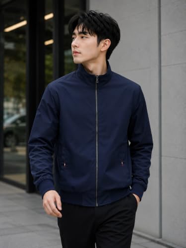 Image of TAGAS Men's Regular Jacket Fit For Casual Wear || Low-Cut Standing Collar || Men's Track Jackets | Stylish Jacket For Men ||Regular Fit Zip-Up Casual jacket|| bomber jacket for men