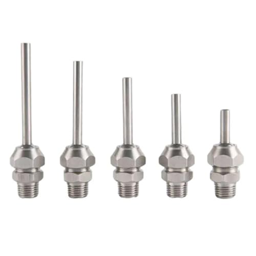 XIRIXX Universal 304 stainless steel external thread high pressure new spherical machine tool cooling nozzle tool holder water nozzle(Nozzle length 5MM)