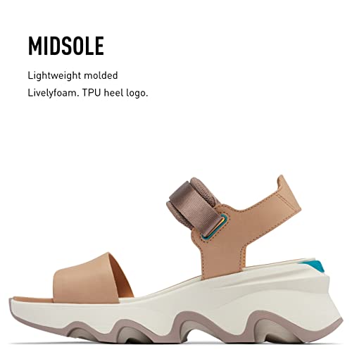 Sorel Women's Kinetic Impact Y-Strap High Sandals - Honest Beige, Chalk - Size 6.5 #TOP3