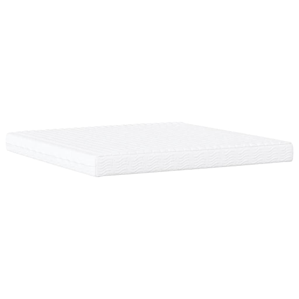 Dover Upholstered Platform Bed with Mattress, Light Gray Fabric 200 x 200 cm, nowoczesny design Wave Durable Metal & Solid Sosna Wood Frame, H2/H3 Foam Mattress Supportive Headboard