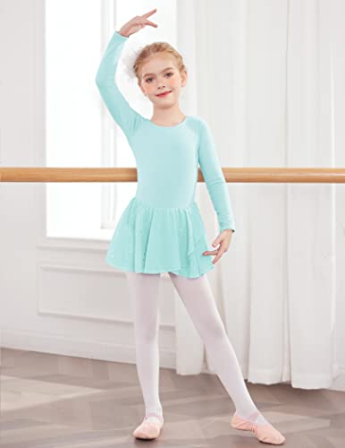 Image of Arshiner Kids Girls Classic Long Sleeve Leotard Dance Ballet Dress