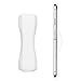 Produktbild kwmobile Smartphone Fingerhalter Leder Design - Selbstklebende Handy Fingerhalterung - Finger Halter für z. B. iPhone Samsung Sony Handys Weiß