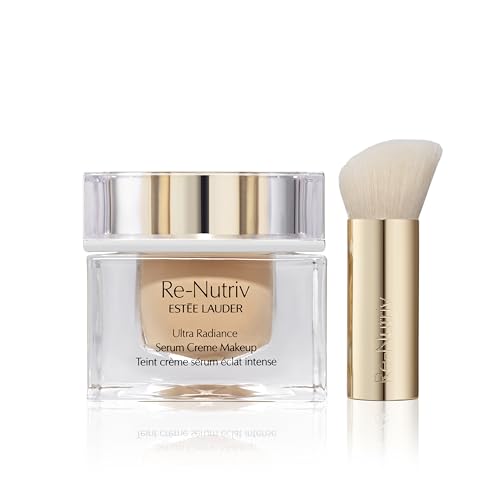 Estée Lauder Re-Nutriv Ultra Radiance Serum Creme Makeup | Luxury Foundation with Hyaluronic Acid | 12-Hour Wear & Hydration, 1N2 Ecru, 1 Fl Oz