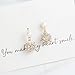Handmade Freshwater Cultured Button Pearl CZ Crystals Drop Earrings for Women, 14K Gold Plated
