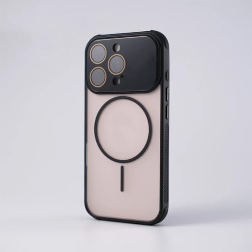 Coque de protection magnétique haut de gamme mate noire pour iPhone 15 Plus
