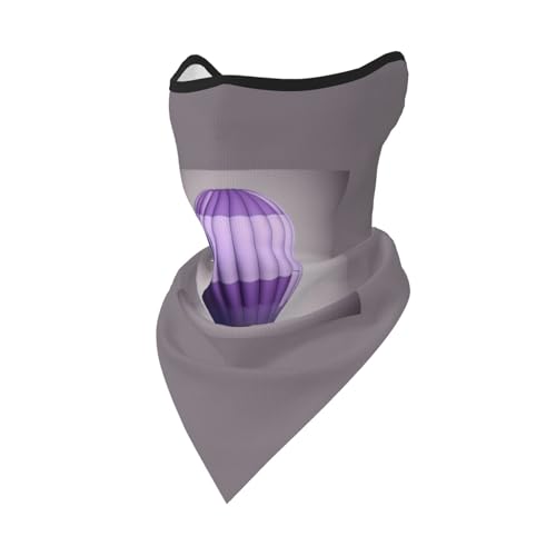 HUIopq Máscara deportiva con estampado de globo aerostático de lavanda para protección al aire libre, polaina térmica para el cuello