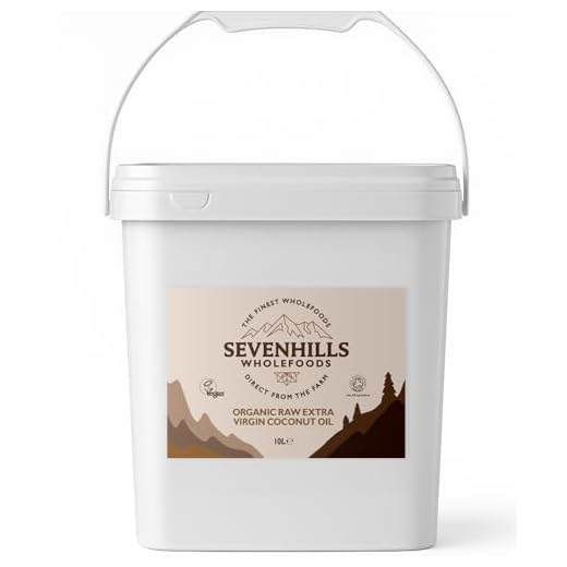 Sevenhills Wholefoods Aceite De Coco Virgen Extra Orgánico, Crudo, Prensado En Frío 10L, para usos culinarios, de salud y belleza