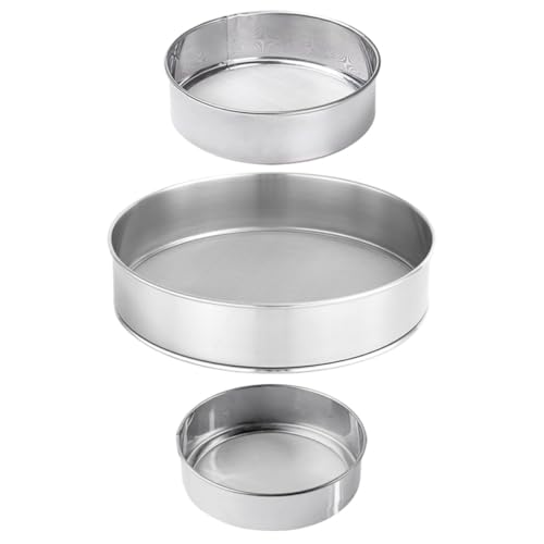 GALPADA Cedazo de de Acero Inoxidable 3piezas Resistente Oxidación Malla Fina para Cocina y Repostería, Colador Rápido y Duradero para Hornear