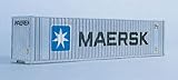 Walthers   Scenemaste r HO Scale Model o  Maersk 40' Hi Cube Ribbed Side Container