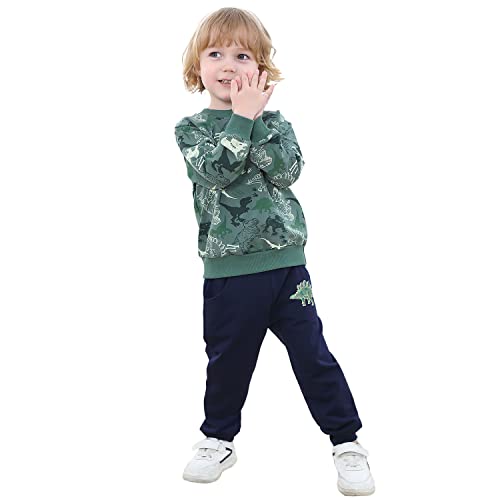 Volunboy Ragazzi Dinosauro Felpa Set, Lungo