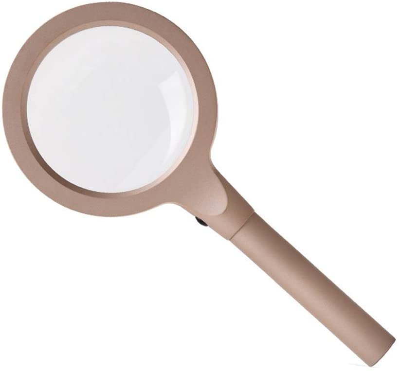 Loupe de lecture 10X contre la fatigue visuelle loupe portative 12 lumières et lentille 83mm