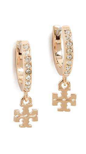 Tory Burch Women's Eleanor Pave Huggie Earrings