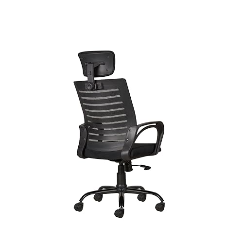 Image of CELLBELL Desire C104 Mesh High Back Ergonomic Office /Study Revolving /Computer Chair for Work from Home - Metal Base, Seat Height Adjustable, Black