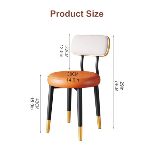 Chaise de salle à manger en similicuir élégante pour réception et bureau à domicile - 3
