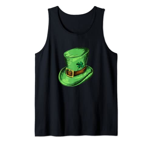 Happy St Patricks Day Kids Irish Duende Shamrock Hat Camiseta sin Mangas