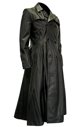 Men's Long Length Black Double Breasted Trench Coat Men - Full Length Winter Overcoat for Men2