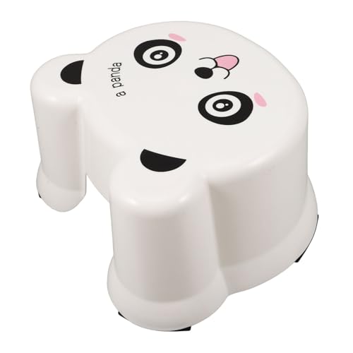 Levemolo Bathroom Step Stool Cartoon Design Slip Bottom Lightweight and Portable Safe for Bathroom Use Adorable Panda Style