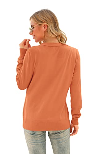 Image of VIISHOW Women Long Sleeve Button Down V Neck Lightweight Basic Knit Sweater Cardigan