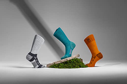 Merrell -men's and -women's Moab Speed Lightweight Hiking Crew Socks-1 Pair-Unisex Sustainable Coolmax EcoMade, Navy, Medium-Large