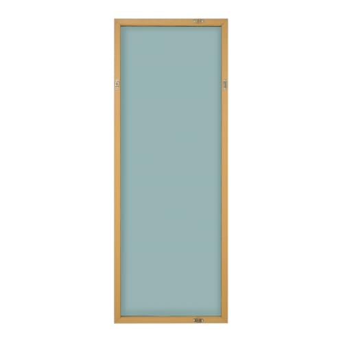 Image of Wakefit Decorative Rectangle Wall Mirror - 47 Inch | Metal Frame Wall Mirror for Living Room Bedroom Entryway Dressing Room Modern Home Decor & Gifting | Bruno Walnut Brown - 18.1x47.6x2 Inch