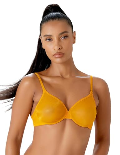 Image of Gossard Glossies Sheer Underwire Bra - Barely-There Moulded Plunge, Invisible Under Clothing