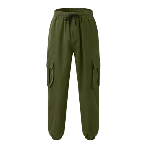 Men's Cargo Pants Casual Elastic Waist Drawstring Leggings Soft Comfy Stretch Fashion Slim Fit Lounge Hiking Outfits4