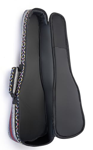 Image of MUINS Ukulele Case,26 Tenor Ukelele Uke Bag soft and Thicker Pad | Durable Colorful with Double Adjustable Straps, Storage and Handle (Grey,Tenor 26 Inch)