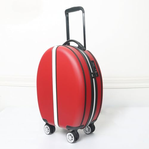 Light Suitcase 18in Round Carry On Luggages Suitcases with Wheels and Password Lock Portable Box Trolley Checked B,18inch2