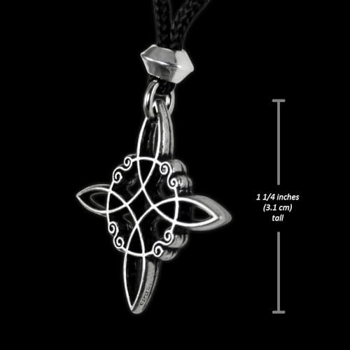 Pewter Celtic Witches Knot Wiccan Pendant Necklace3