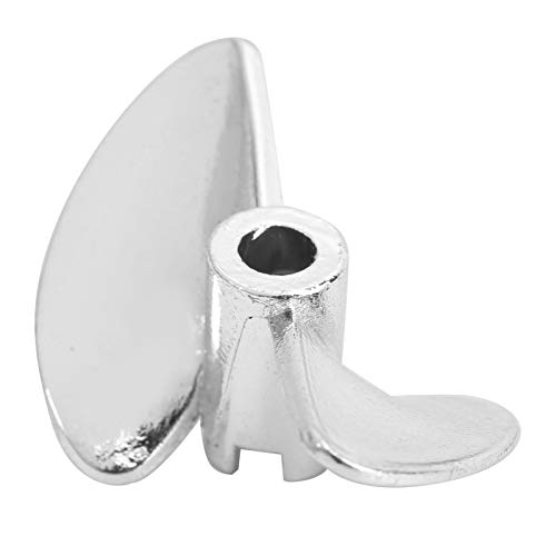 VGEBY RC Boat Propeller, 35mm Aluminium Alloy RC Boat Propeller 2 Blades Propeller Suitable for Fei-Lun FT016 FT007 FT012 FT009 FT011 FT010 FT016(Silver S) Model Toy