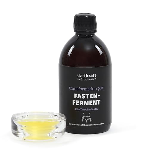 startkraft Fasten Ferment 500 ml, Fermentgetränk mit effektiven Mikroorganismen, 16 Bakterienstämme, zur Begleitung von Fastenkuren, vegan und glutenfrei