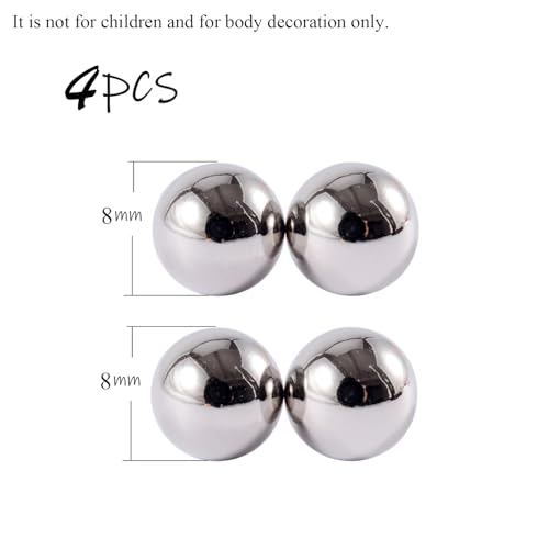 Magnet Balls Nose Studs, Ear Studs, Labret Lip Studs, Stainless Steel Non Piercing Body Jewelry2