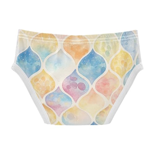 KLL Mermaid Scales Watercolor Fish Baby Boys Pure Cotton Nighttime Underwear Breathable Children Undies2