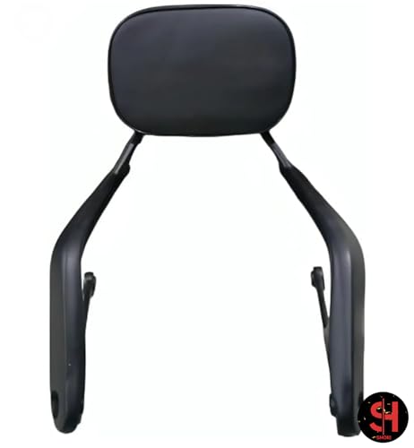 Image of Generic Aluminium Sissy Bar Backrest Compatible with Harley-Davidson X440 | Motorcycle Rear Passenger Back Support with Cushion | Heavy-Duty Matte Black Touring Accessory | Not Compatible with X440T