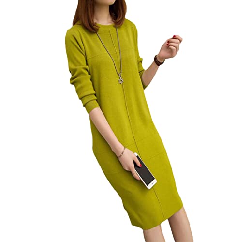 Robe pull tricotée contre le froid hivernal avec style ajusté pour femme