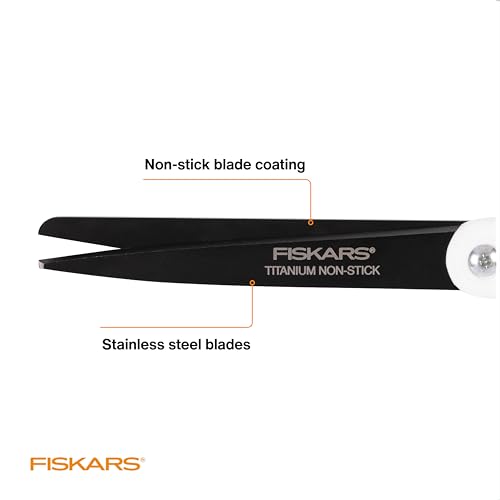 Fiskars 1067270 All Purpose Scissors (2-Pack) - High Performance And Designed For Comfort And Cutting Sticky Materials - Sharp To Cut, But Soft To Hold - Perfect For Everyday, The Office, And Arts & Crafts thumb #4