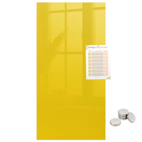 Tablero imantado 60x120 de cristal templado y placa de acero para notas mural