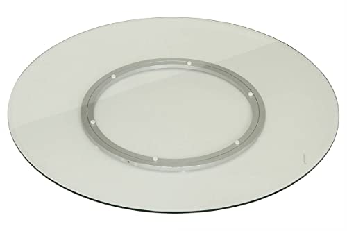 Hespéride - Plateau Tournant Mobile En Verre et Structure Aluminium Diametre 70 cm - D. 70 x H. 0,5 cm