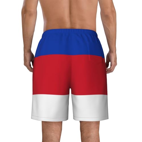 Flag of The Sorbs Men Beach Pants â€“ Swim Trunks for Men,Quick-Dry and Comfortable, Suitable for Beach, Surf, and Everyday Wear Black4