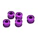 ZHENZQ 5pcs Aluminum Alloy Bike Chainring Bolts Replacement Single Chainwheel Bolts Nut for Outdoor Mountain Road Bicycles, Purple-4.9MM