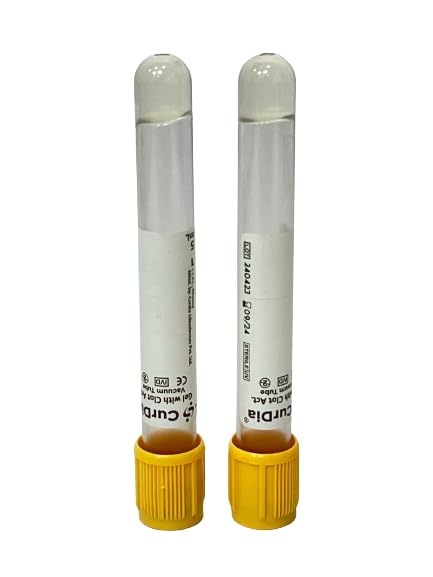 Vacuum Blood Collection Tube SST Gel- 5ml Double Cap (Pack of 100)