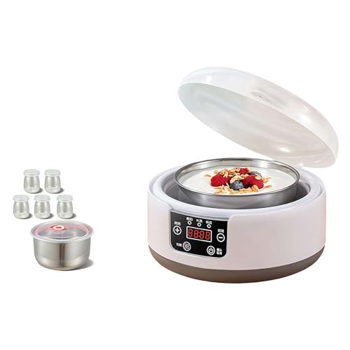 Máquina para hacer yogurt con control de temperatura, máquina de yogur con control de temperatura y tiempo ajustable, máquina eléctrica multifunción para hacer yogur