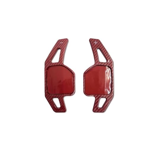 Sohini Extensión Paleta Cambio Extensión De Levas De Cambio De Volante para Seat Leon ST 5F FR Cupra Ateca Ibiza 6P Arona Tarraco Alhambra(Red Carbon Pattern)