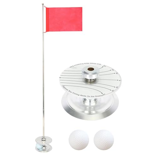 Coupelle de trou de golf et drapeau de putting réglable pour s'entraîner sans grand espace